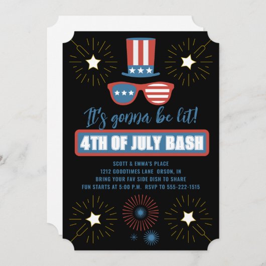 Invitations 4 juillet (Devant / Derrière)