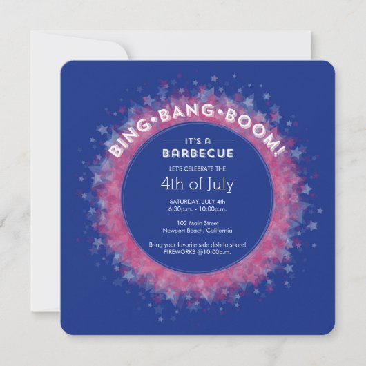 Invitations | 4 juillet | BING ・ BANG ・ BOOM (Devant)