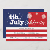 Invitations 4 juillet célébration (Devant / Derrière)
