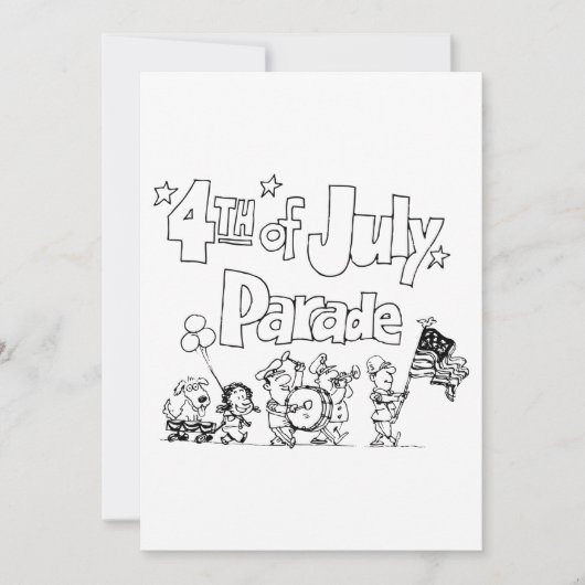 Invitations 4 juillet Parade (Devant)