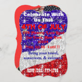 Invitations 4 juillet - personnalisables - Événeme (Devant / Derrière)