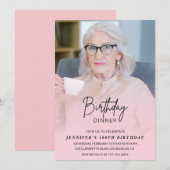 Invitations à 100e anniversaire Anniversaire Dîner (Devant / Derrière)