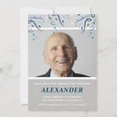 Invitations à 100e anniversaire Hommes Confetti Ph (Devant)