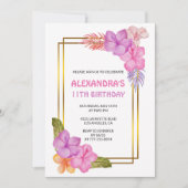 Invitations à 11e anniversaire Fête tropicale (Devant)