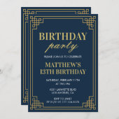 Invitations à 13e anniversaire Anniversaire garçon (Devant / Derrière)