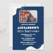 Invitations à 13e anniversaire Boy Photo Simple Na (Devant)