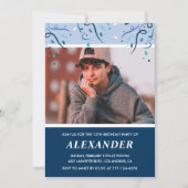 Invitations à 13e anniversaire Photo Navy Blue (Devant)