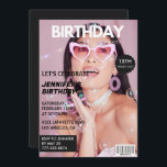 Invitations à 15e anniversaire pour sa couverture<br><div class="desc">Invitations à 15e anniversaire pour sa Parties scintillant de couverture de magazine Sparkly Chic</div>