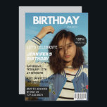 Invitations à 15e anniversaire pour sa couverture<br><div class="desc">Invitations à 15e anniversaire pour sa Parties scintillant de couverture de magazine Sparkly Chic</div>