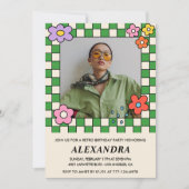 Invitations à 17e anniversaire Fleurs Super rétro (Devant)