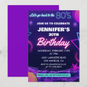 Invitations à 20e anniversaire Retour à la fête de (Devant / Derrière)