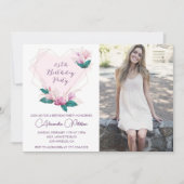 Invitations à 25e anniversaire Elegant Boho Photo (Devant)