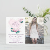 Invitations à 25e anniversaire Elegant Boho Photo (Debout devant)