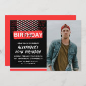 Invitations à 25e anniversaire Hommes Party Photo (Devant / Derrière)