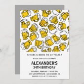 Invitations à 34e anniversaire Hommes (Devant / Derrière)