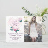 Invitations à 35e anniversaire Elegant Boho Photo (Debout devant)