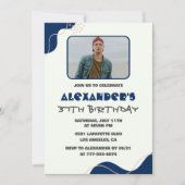 Invitations à 37e anniversaire Hommes Marine Simpl (Devant)