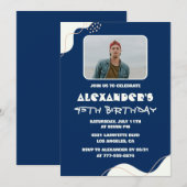 Invitations à 45e anniversaire Homme Photo Simple  (Devant / Derrière)