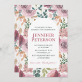 Invitations à 50e anniversaire Floral Boho Elegant (Devant / Derrière)