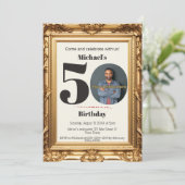 Invitations à 50e anniversaire : Mettez votre phot (Debout devant)