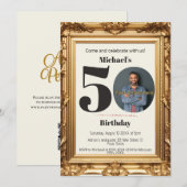 Invitations à 50e anniversaire : Mettez votre phot (Devant / Derrière)