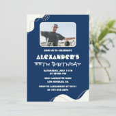 Invitations à 55e anniversaire Homme Photo Simple (Debout devant)