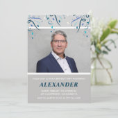 Invitations à 55e anniversaire Hommes Confetti Pho (Debout devant)