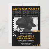 Invitations à 55e anniversaire Hommes Photo Spray (Devant)