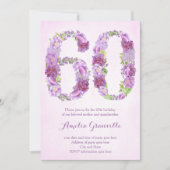 invitations à 60e anniversaire femme, invitations  (Devant)