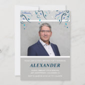 Invitations à 60e anniversaire Hommes Confetti Pho (Devant)