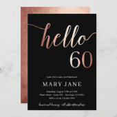 Invitations à 60e anniversaire, soixantième annive (Devant / Derrière)