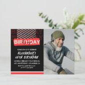 Invitations à 65e anniversaire Men Party Photo Rou (Debout devant)