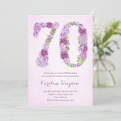 invitations à 70e anniversaire femme, invitations  (Debout devant)