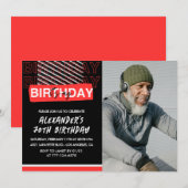 Invitations à 70e anniversaire Hommes Party Photo  (Devant / Derrière)