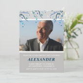 Invitations à 75e anniversaire Hommes Confetti Pho (Debout devant)