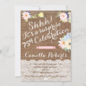 Invitations à 75e anniversaire, invitations de fêt (Devant)