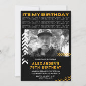 Invitations à 78e anniversaire Men Photo Spray pai (Devant)