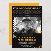 Invitations à 78e anniversaire Men Photo Spray pai (Devant / Derrière)