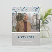 Invitations à 80e anniversaire Hommes Confetti Pho (Debout devant)