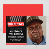 Invitations à 80e anniversaire Hommes Party Photo  (Devant / Derrière)