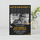 Invitations à 80e anniversaire Hommes Photo Spray (Debout devant)