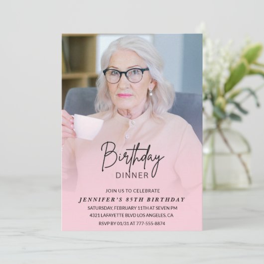 Invitations à 85e anniversaire Anniversaire Dîner  (Debout devant)