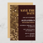 Invitations à 90e anniversaire Enregistrer la date (Devant / Derrière)