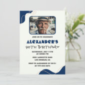 Invitations à 90e anniversaire Hommes Marine Simpl (Debout devant)