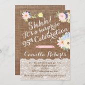 Invitations à 95e anniversaire, invitations de fêt (Devant / Derrière)