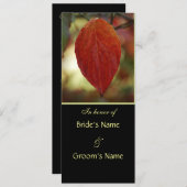 Invitations à Brunch Mariage de feuilles d'automne (Devant / Derrière)