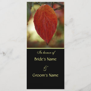 Invitations à Brunch Mariage de feuilles d'automne