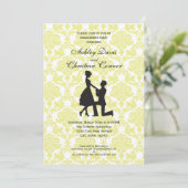 Invitations à Damas jaune citron (Debout devant)