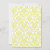 Invitations à Damas jaune citron (Dos)