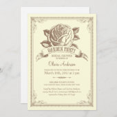 Invitations à des Garden Party Vintages polyvalent (Devant / Derrière)